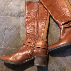 Marc Fisher cognac riding boots